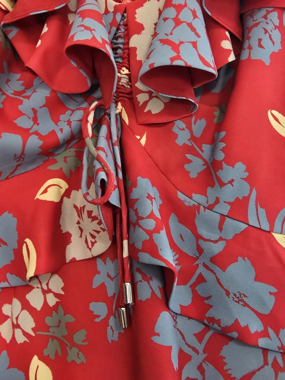 C/MEO Collective Red Floral Ruffled Mini Dress - Picture 9 of 12